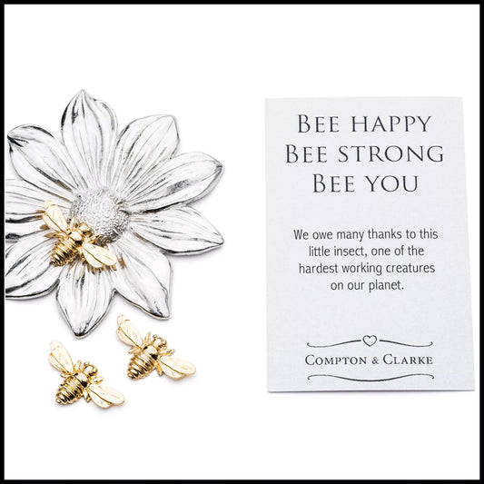 Flower Trinket Tray with Bees