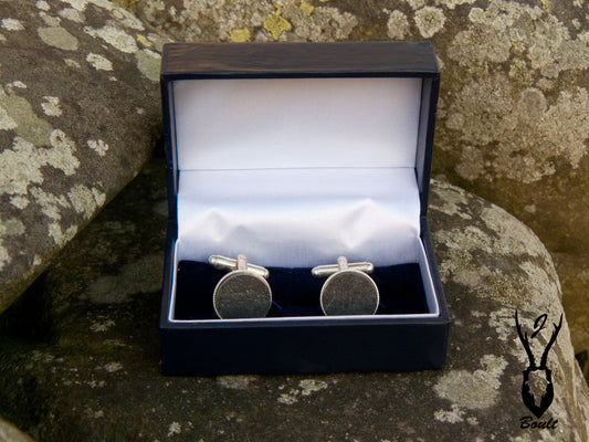 Silver Plated Natural Slate Cufflinks - From Suzie’s
